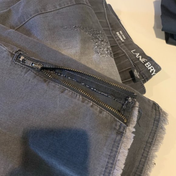 Lane Bryant 20 plus Zipper detail Distressed jeans - Picture 1 of 7